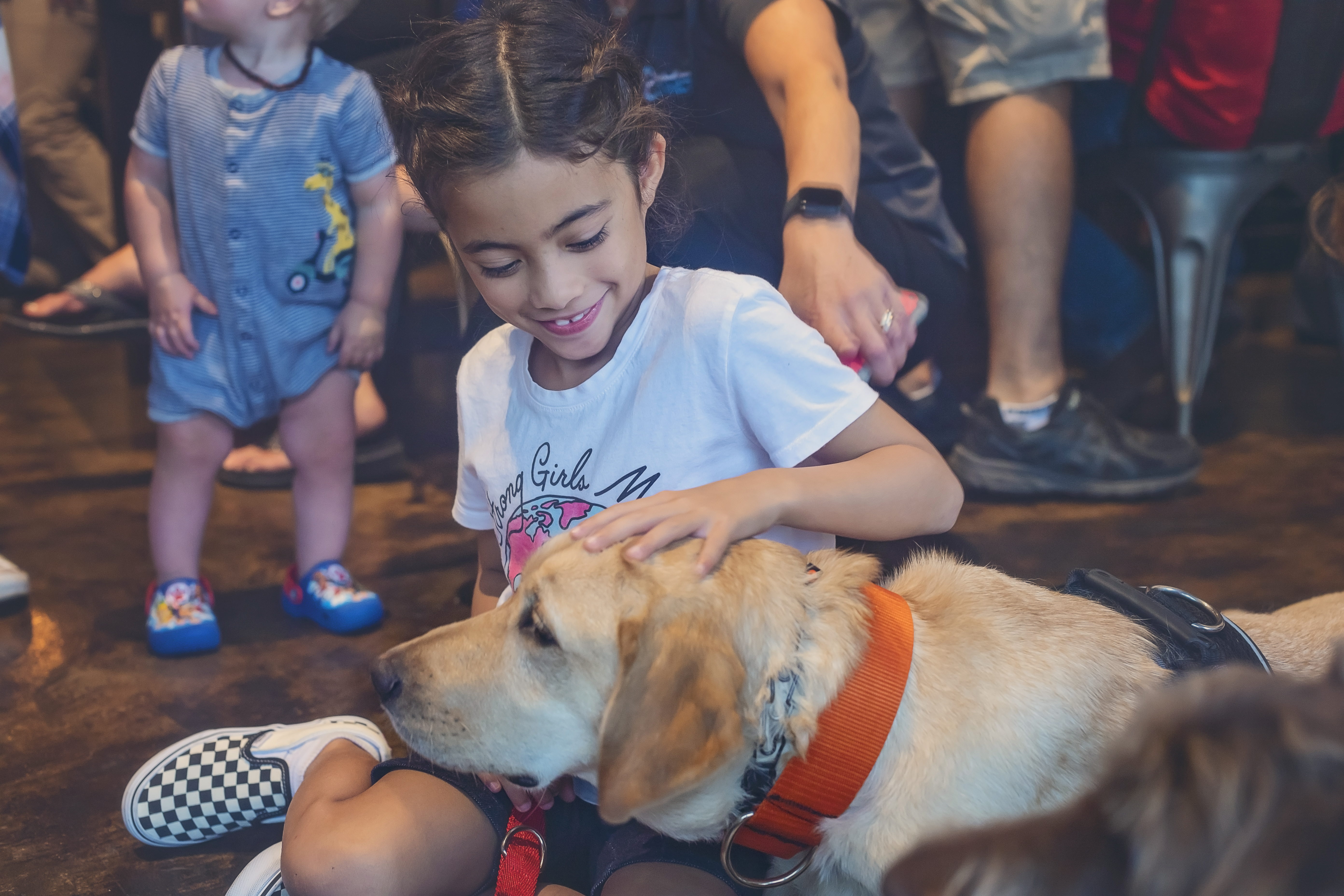 service dog and child