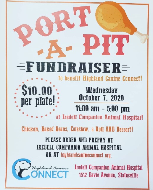 port a pit fundraiser for highland canine connect